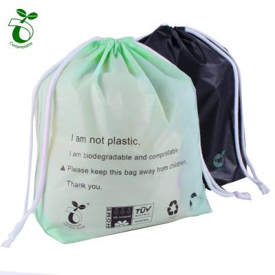 China 100% Green Poly 100% Compostable Compostable Shopping Bags 33*30+4cm 50 Pcs Green PLA Plastic Bags For Gift / Biodegradable Cosmetic / Clothing / Underwear for sale