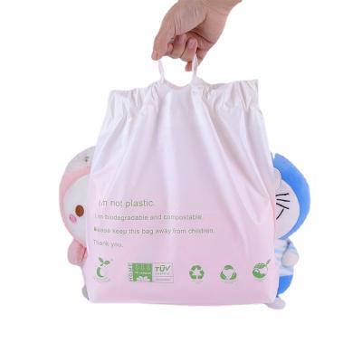 China Wholesale 100% Poly 100 Pcs Compostable Biodegradable PLA Biodegradable Bags 35*40cm Eco Friendly 70 Micron Thickness Cornstarch Bags For Kids Clothing for sale