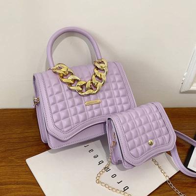 China 2023 Hot Sale Fashion Designer Chain Bags Crossbody Clip and Handbags Ladies Shoulder Handbags Luxury Handbag Set for sale