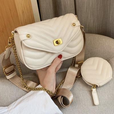 China Fashion 3 in 1 Famous Brands Fashion Leather Ladies Handbag Luxury Women Messenger Bags Purses and Designer Handbags for sale