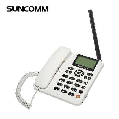 China Hot sale Fm radio cordless phone dual card and dual cordless phone standby phones lattice screen gsm land line phone G618 for sale