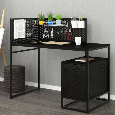 China Multifunctional Computer Desks Workstation Corner Table Home Office Ministry PC Desk with Metal Frame for sale