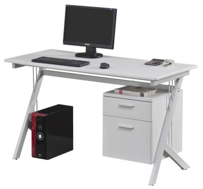 China Special Y shape legs Wooden Office Computer Table With Filing Cabinet for sale