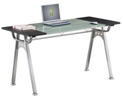 China Cooling Multifunction MDF And Glass Computer Desk With Spacious Workspace for sale