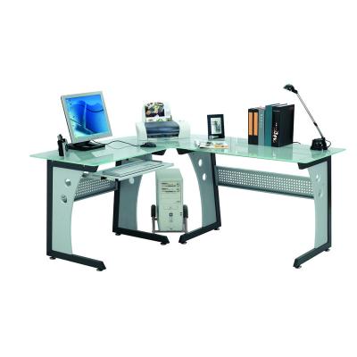 China Commercial Furniture Modern Glass Computer Workstation for sale