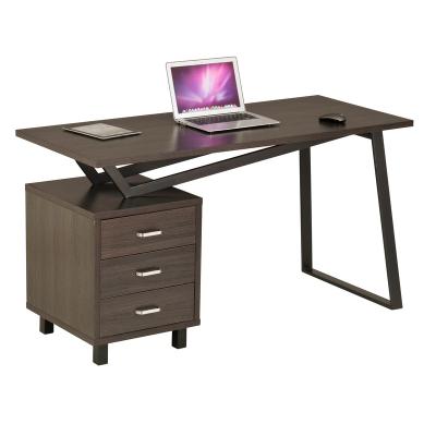 China Multifunctional Computer Desks Home Office Wooden Desk With Metal Drawer Easy-set Computer Table With Storage Shelves for sale