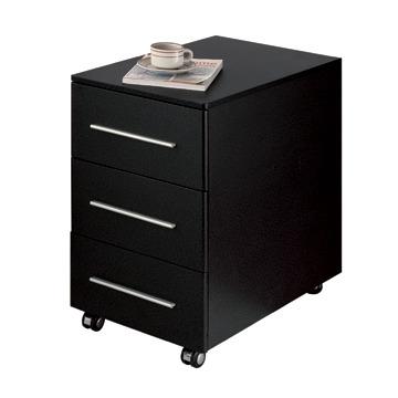 China Environmental Friendly Luxury Furniture 3 Drawer Wooden Office File Cabinet With Wheels for sale