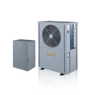 China Low Temperature Air Source 11kw Outdoor EVI Split Inverter Air To Water Heat Pump All In One Heat Pump Water Heater for sale