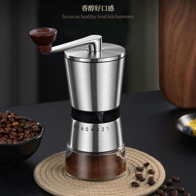 China High Quality Portable Car Hand Operation Coffee Grinder 304 Stainless Steel Manual Coffee Bean Grinder for sale