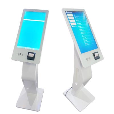 China Indoor Floor Standing 21.5Inch KFC Self-Paying Food Ordering LCD Touch Screen Kiosks for sale