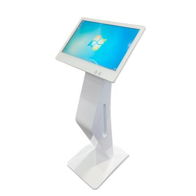 China Indoor Advertising Transparent LCD Show Floor 21.5Inch Intelligent Standing Advertising Machine Touch Screen Kiosks Display For Hotel for sale