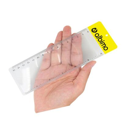 China Custom Eco-Friendly 189x65 Magnifier with Marker - Flat Fresnel 3X Power Marker Magnifier with 6-Inch Ruler for sale