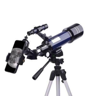 China 70mm Aperture 400mm AZ Aluminum Alloy Refractor and Plastic Mount Astronomical Telescope with Tripod and Finder Place for Beginners and Adults for sale