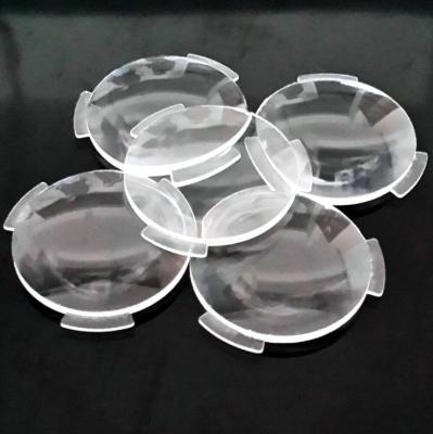 China Vitual reality glaases 34mm diameter 45mm length PMMA VR focal acrylic biconvex lenses with 3 fins for sale