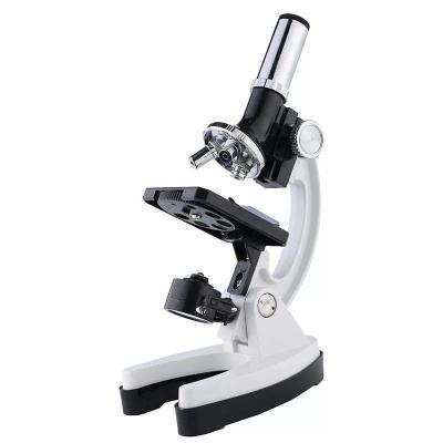 China ABS+Metal Kids Children Used Study Biological Microscope Science Tools Set300X 600X 1200 School Lab Learning Educational Toys Kit for sale