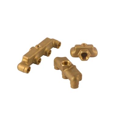 China Piping Parts Cheap Price OEM Forged Heat Exchanger Bronze Copper Brass H59 Tube Joint Casting Fitting for sale