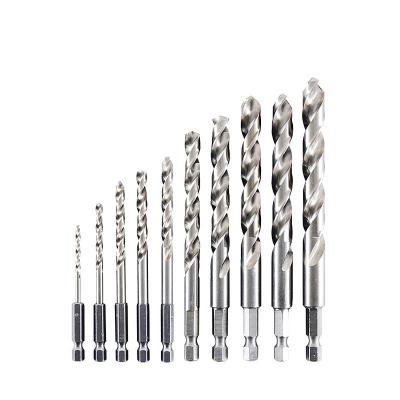 China Good Quality 10pcs Cast Iron Set HSS M35 Hex Shank Twist Drill Bits With Cobalt For 1.5mm~6.0mm Stainless Steel Metal for sale