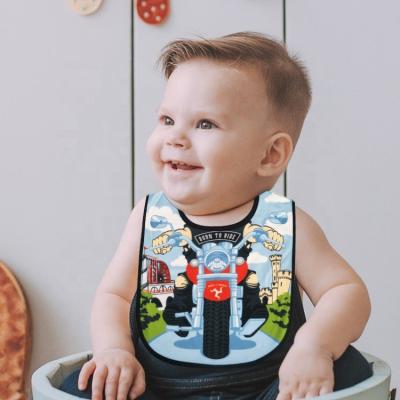 China Antibacterial Manufacturers Wholesale Natural Cute Cartoon Style Colorful High Quality Cotton Bibs for sale