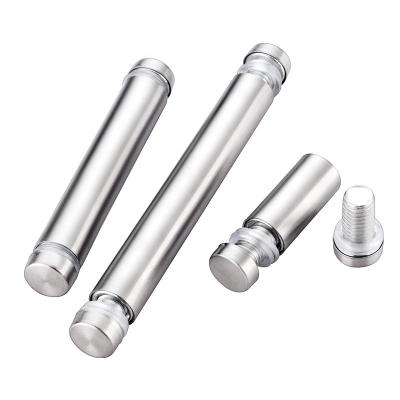 China Hollow Standoff Screw Stainless Steel Double Head Advertising Wall Nail Acrylic Fastening Glass for sale