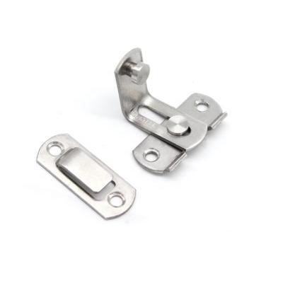 China Modern Anti-theft Window Cabinet Stainless Steel Security Latch Lock Fit Hotel Slide 90 Degree Door Lock for sale