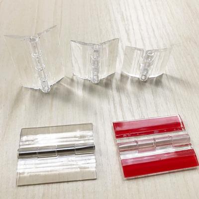 China Easy Installation Furniture Hinges Transparent Clear Acrylic Hinges 25x33mm Mini Acrylic Hinge for sale