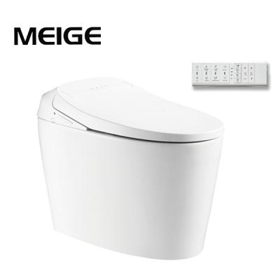 China Meige P-8100 Good Quality Foot IPX4 Energy Saving Modern Auto Operation Siphonic One Piece Sensor Tankless Ceramic Deodorant Toilet for sale