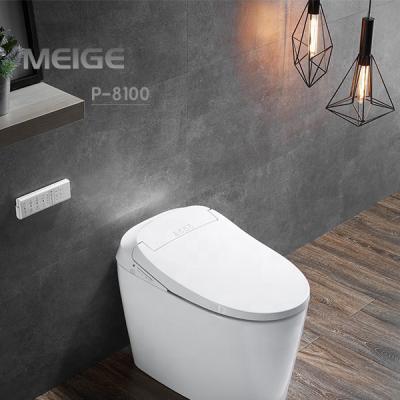 China Meige P-8100A modern seat temperature adjustment mobile cleaner pp plastic massage foot smelling flush electronic ceramic toilet for sale