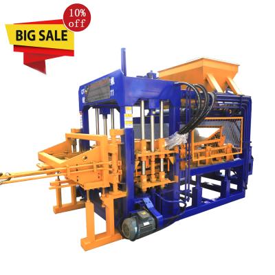 China Building Material Shops QT4-15 Automatic Hydraulic Fly Ash Cement Concrete Brick Making Machine for sale