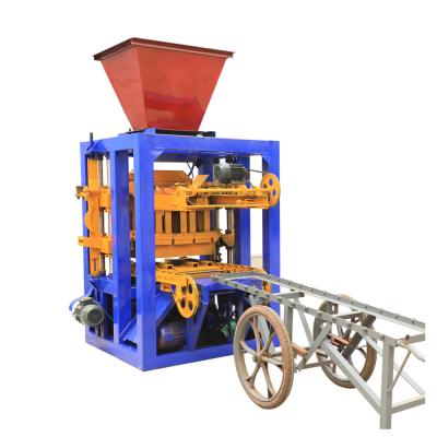 China Building Material Stores Simple Semi Automatic QTJ4-26 Concrete Block Making Machine In Ethiopia for sale