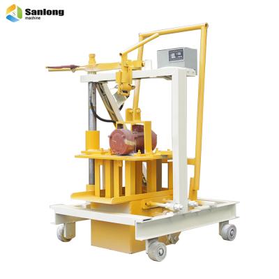 China QT2-45 Building Material Stores Sand Light Block Brick Mobile Hand Operation Block Making Machine for sale