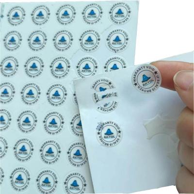 China High Quality Customized Anti Counterfeit Warranty Stickers Printed Security Labels for sale