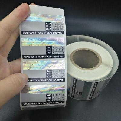 China Hologram Anti-Counterfeiting Custom Programmable Destructible Stickers, Hologram Custom Security Security Fragile Paper Seals for sale