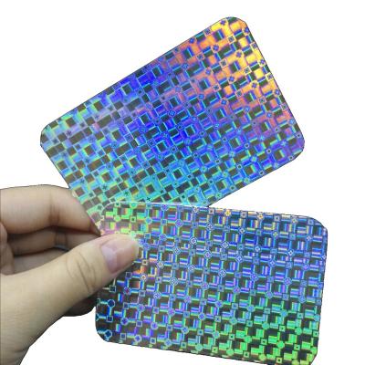 China Factory price 3d grid hologram eggshell anti-counterfeit sticker, easy skin slap sticker for graffiti for sale