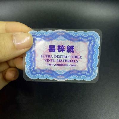 China Water Proof Sticker Self Adhesive Back Printing Transparent Label for sale