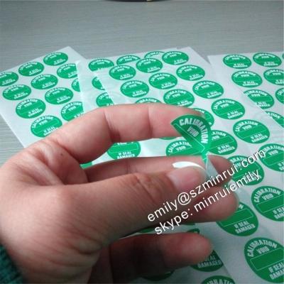 China Customs seal calibration anti-counterfeit void if stickers removed, warranty void if calibration seal damaged stickers for sale