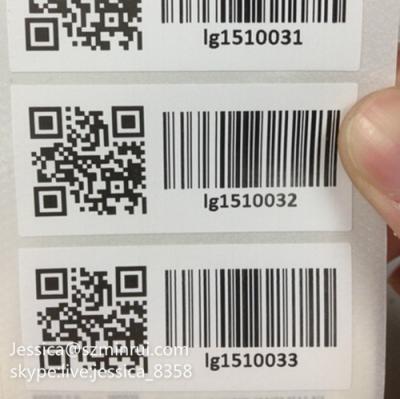 China Anti-Counterfeiting Custom Anti-tamper Tags Print Asset Serial Numbers Barcode Sticker QR Code Adhesive Destructible Labels for sale