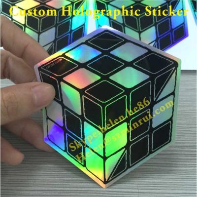 China Waterproof Waterproof Hologram Adhesive Sticker For Outdoor Use, Hexagon Holographic Sticker For CCTV Camara Security for sale