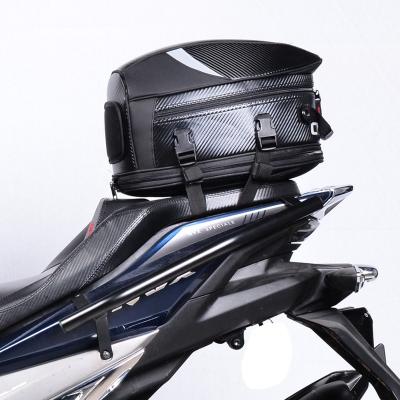 China Motorcycle Polyester Motorcycle Small Tail Bag , Waterproof Riding Traveling Backpack for sale