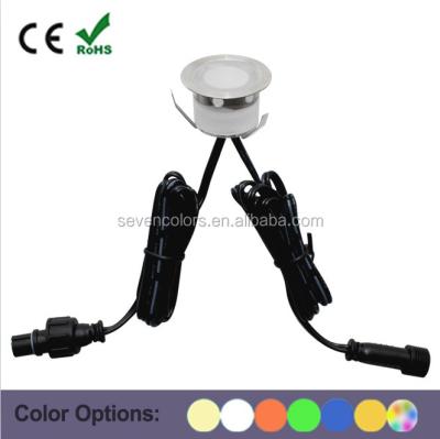 China Plastic Body With Stainless Steel Cover 30mm Mini 12V LED Recessed Decking Pedestal Light IP67 LED (SC-B105B) for sale