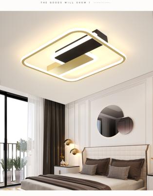 China Modern Modern Square Shape Golden+Black Surface Mounted LED Ceiling Lamp/Black + White Aluminum 130W LED Ceiling Light for sale