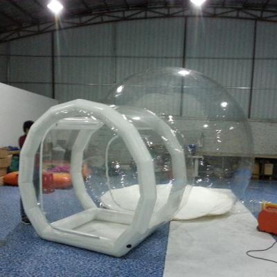 China transparent inflatable blower inflator camping bubble tent for glamping for sale