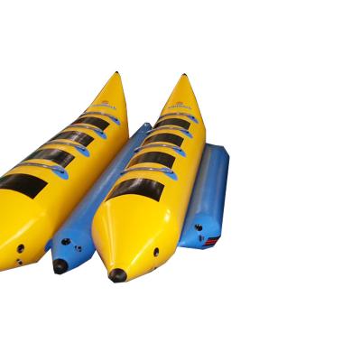 China PVC factory price inflatable banana boat for water play for sale