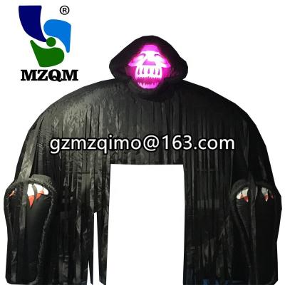 China Halloween Creepy Inflatable Death Arch With Demon For Bar / Party / Mall Entrance for sale