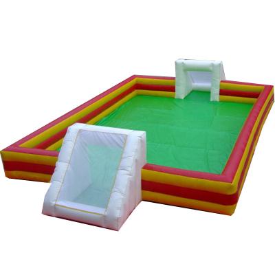 China PVC Tarpaulin Quality Assurance Portable Inflatable Soccer Football Pitch Inflatable Soccer Field for sale