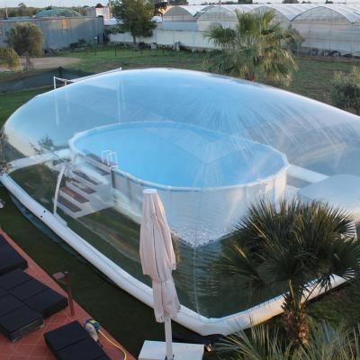 China Blower Swimming Pool Cover Transparent Air Pool Inflator Customized Inflatable Dome for sale