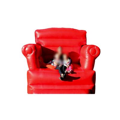 China Foldable Outdoor Custom Giant Red Inflatable Chair For Your Any Events for sale