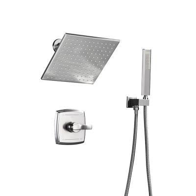 China High Quality Brass Metered Faucets In-wall Washroom Rain Shower System Set Luxury for sale