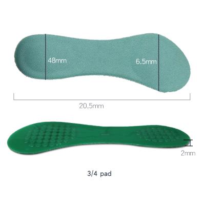 China Factory Direct Sales Soft Comfortable Shock Absorption Shoe Protector Foot Massage Shoe Inserts 3/4 Gel Lady Comfort Insoles for sale