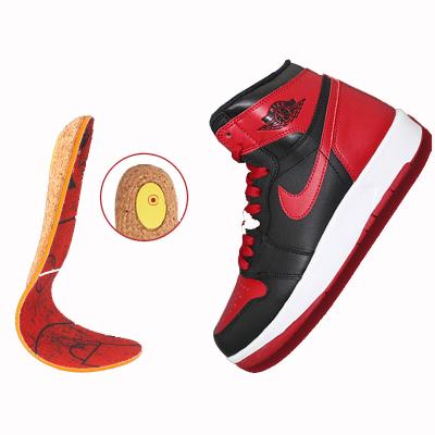 China Foot Pretection 2021 New Breathable Shock Absorption Sweat Absorption Sports Insoles Customized Basketball Cork Insoles For aj Shoes for sale