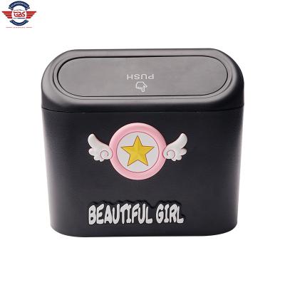 China Cute pp material many design have hook can be moved car mutifunctional trash can for sale